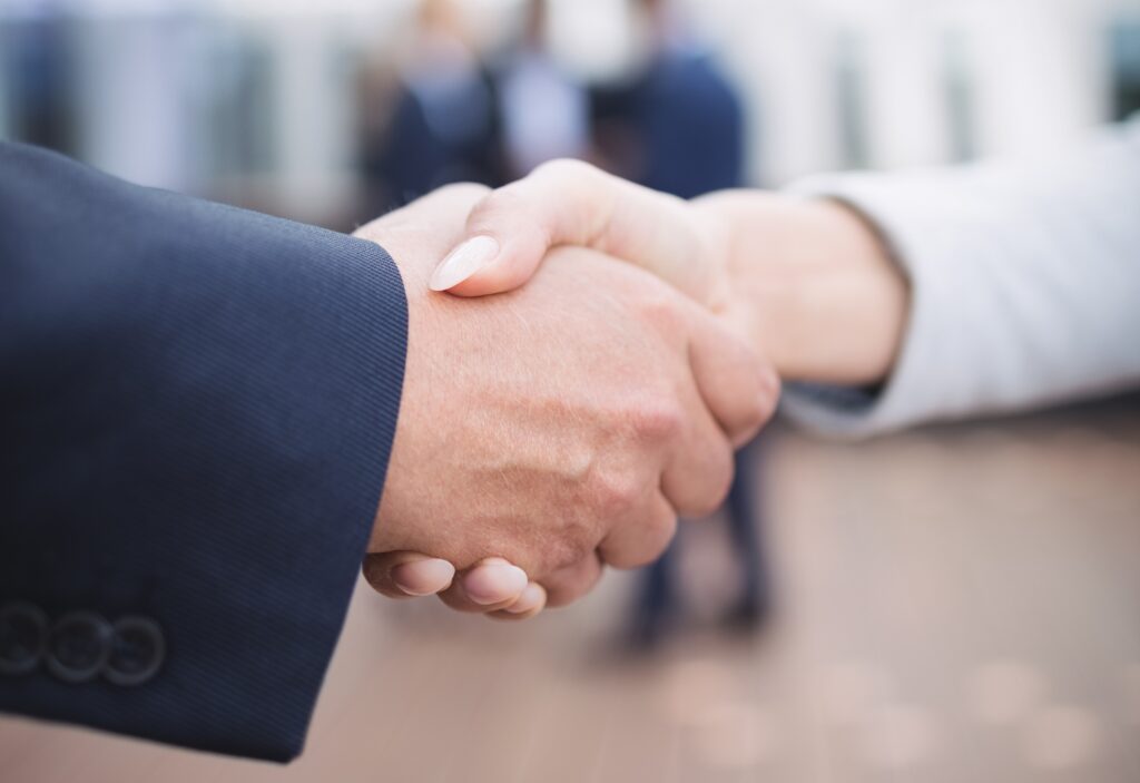 Businesspeople shaking hands
